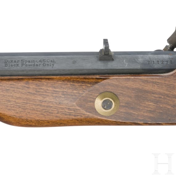 Two percussion pistols, Spanish replicas in cal. .45