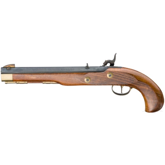 Two percussion pistols, Spanish replicas in cal. .45