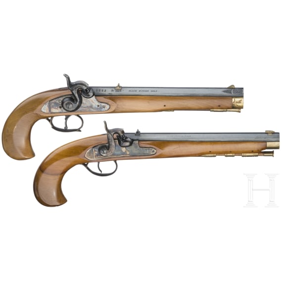 Two percussion pistols, Italian relicas