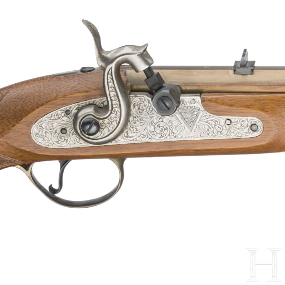 Two percussion pistols, Italian replicas in cal. .44