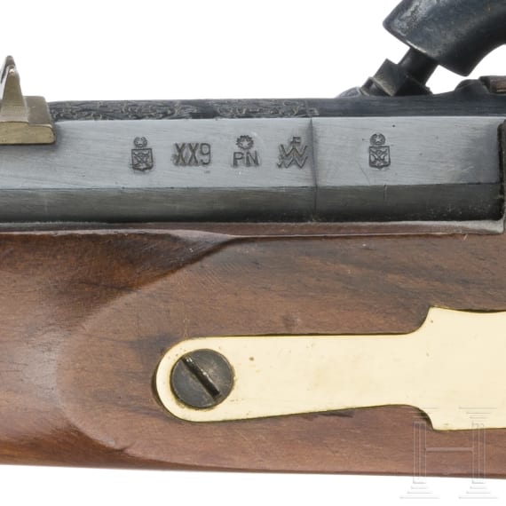 Two percussion pistols, Italian replicas in cal. .44