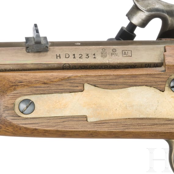Two percussion pistols, Italian replicas in cal. .44
