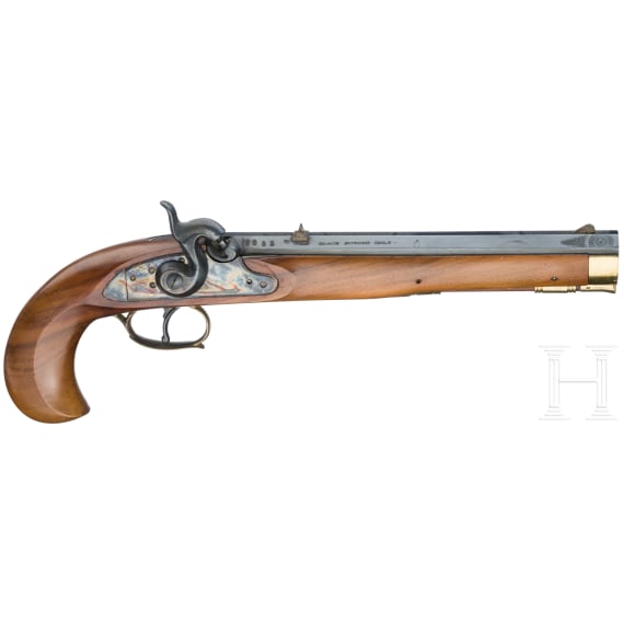 Two percussion pistols, Italian replicas in cal. .44