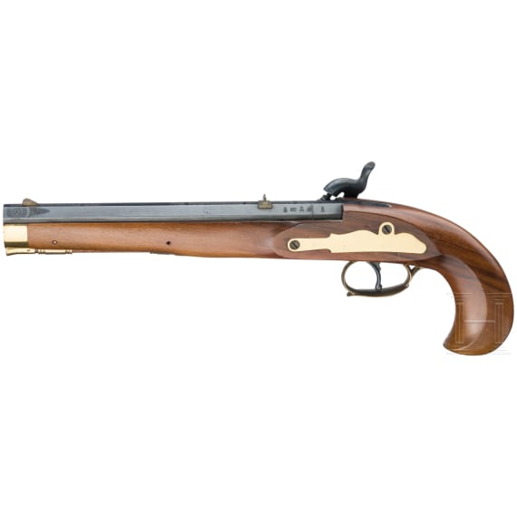 Two percussion pistols, Italian replicas in cal. .44