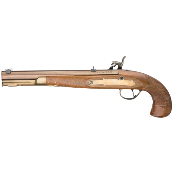 Two percussion pistols, Italian replicas in cal. .44