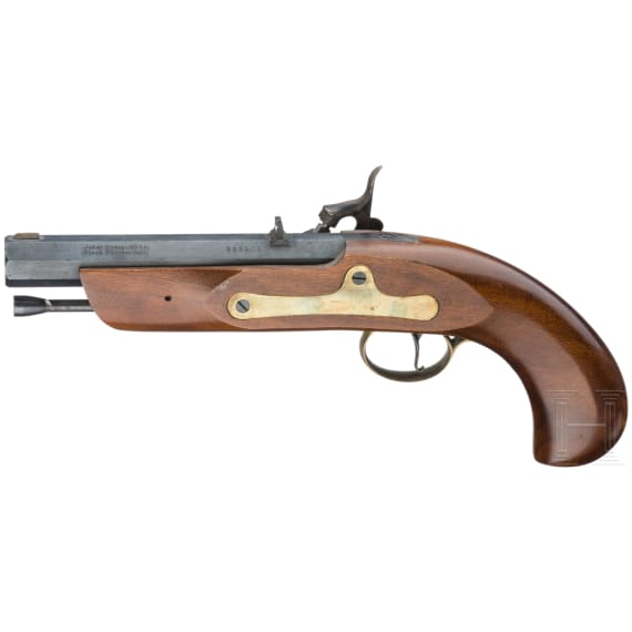 Two percussion pistols, Spanish replicas in cal. .45