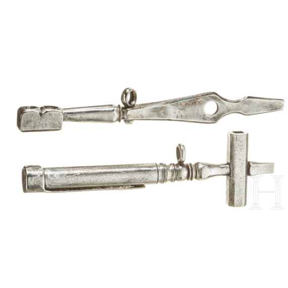 Two German wheellock spanners, 16th/17th century