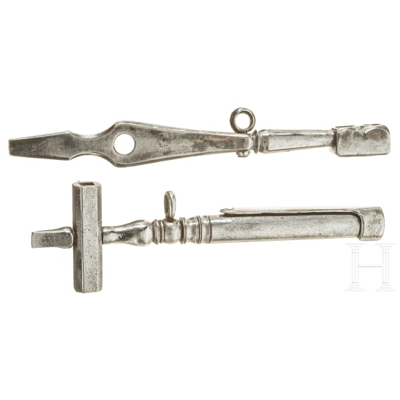 Two German wheellock spanners, 16th/17th century