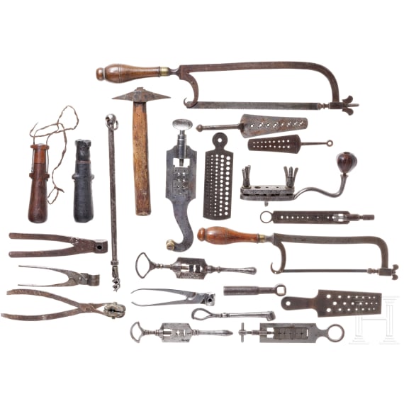 Mixed lot of gunsmith's tools, 19th century