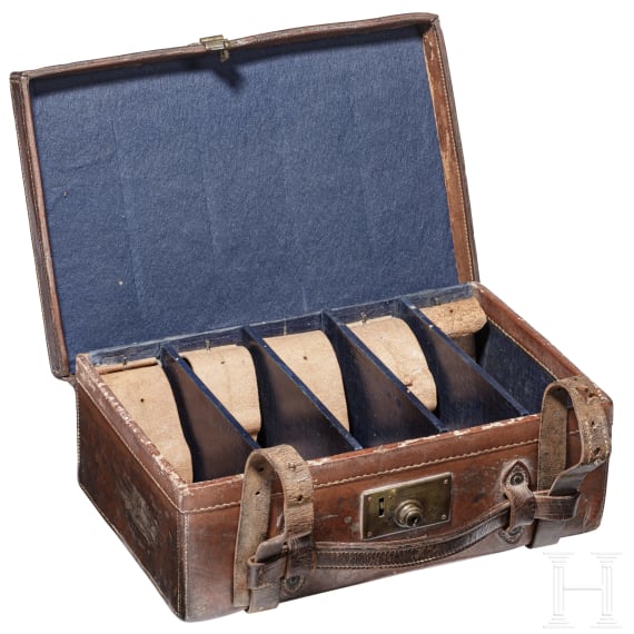 A British leather ammunition case, circa 1900