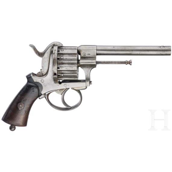Twelve-shot pinfire revolver, ca. 1870