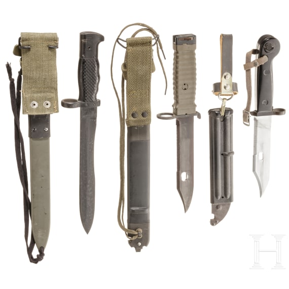 A collection of 19 international bayonets, 19th/20th century