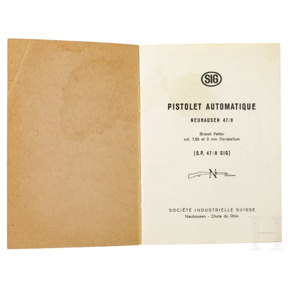 Original swiss manual for the SIG 47/8 pistol (in French)