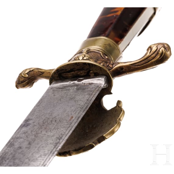 A German hunting hanger, circa 1760