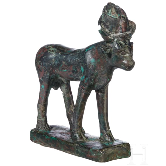 A votive statuette of an Apis bull, New Kingdom, 1550 - 1070 B.C.