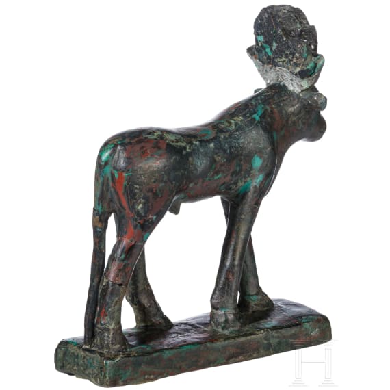 A votive statuette of an Apis bull, New Kingdom, 1550 - 1070 B.C.
