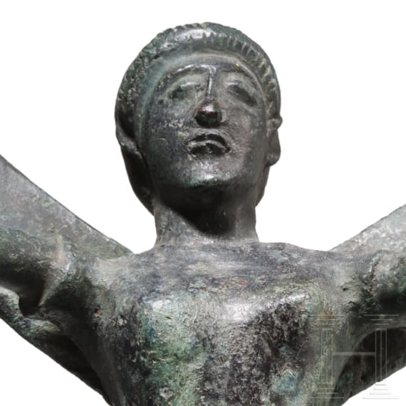 Bronzestatuette der Nike, griechisch, 6. Jhdt. v. Chr.