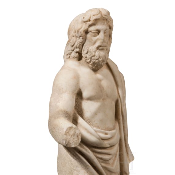 Marmorstatuette des Asklepios, provinzialrömisch, 1. - 2. Jhdt. n. Chr.