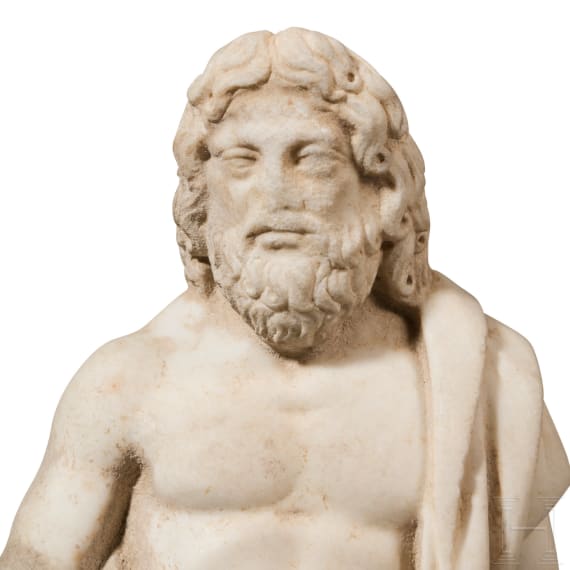 Marmorstatuette des Asklepios, provinzialrömisch, 1. - 2. Jhdt. n. Chr.