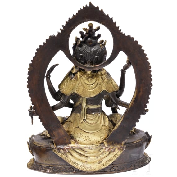 Namgyalma-Ushnishavijaya-Bronzestatue, Nepal, 20. Jhdt.