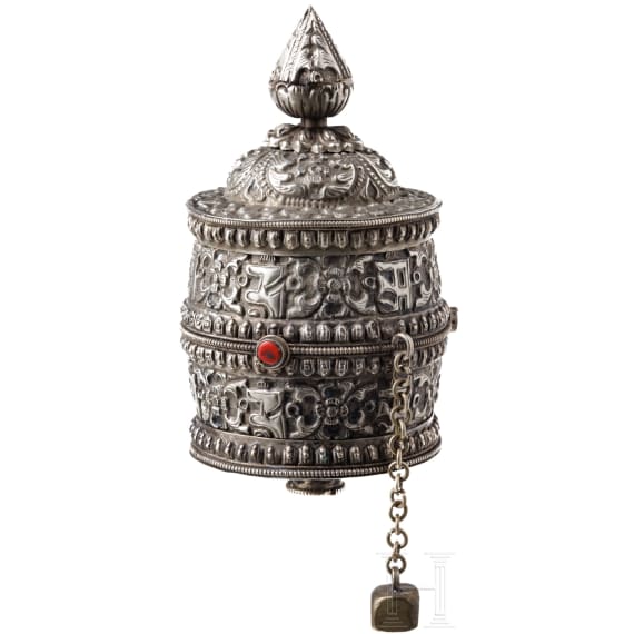 A headpiece of a Tibetan prayer wheel, 19th/20th century