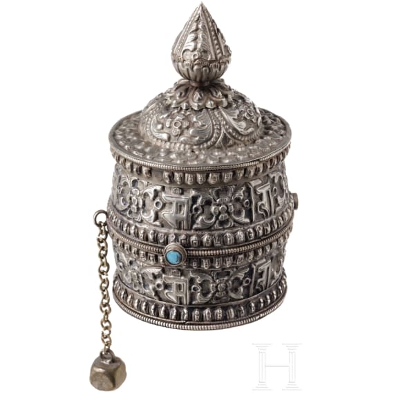 A headpiece of a Tibetan prayer wheel, 19th/20th century