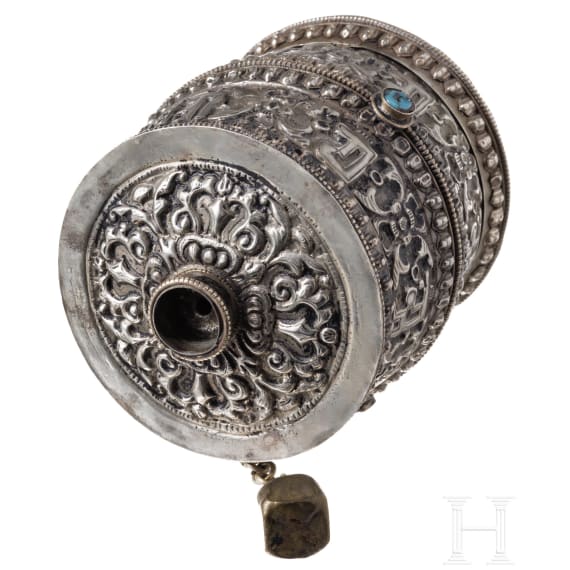 A headpiece of a Tibetan prayer wheel, 19th/20th century