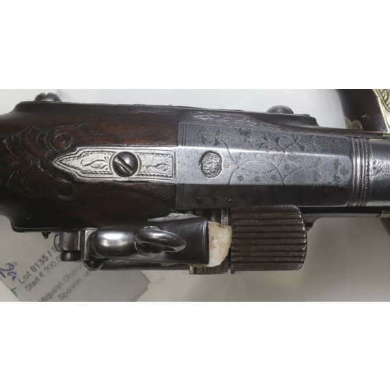 A Spanish miquelet flintlock pistol, circa 1800