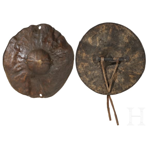 Two North East African round shields
