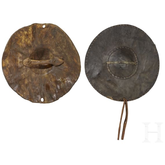 Two North East African round shields