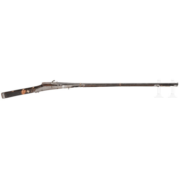 An Indian matchlock gun, 19th century
