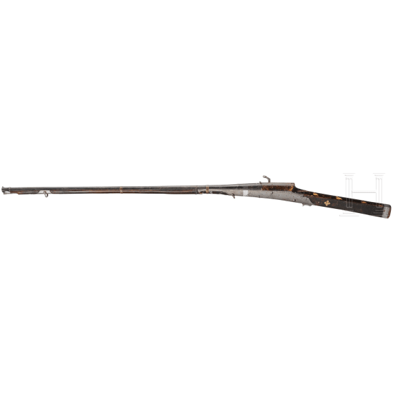 An Indian matchlock gun, 19th century