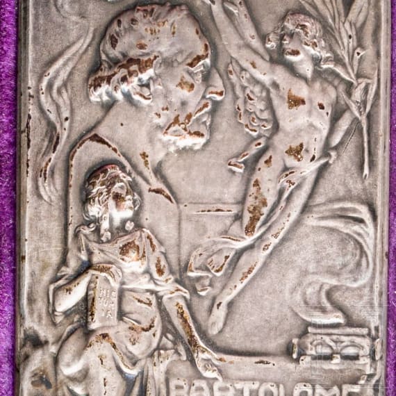 Erinnerungsplakette zum Tod Bartolome Mitres 1906 in Etui, Argentinien