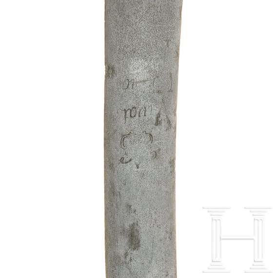 An Austrian infantry sabre's blade, worn from 1766