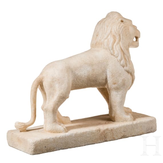 A Provincial-Roman marble sculpture of a lion, 2nd - 3rd century A.D.