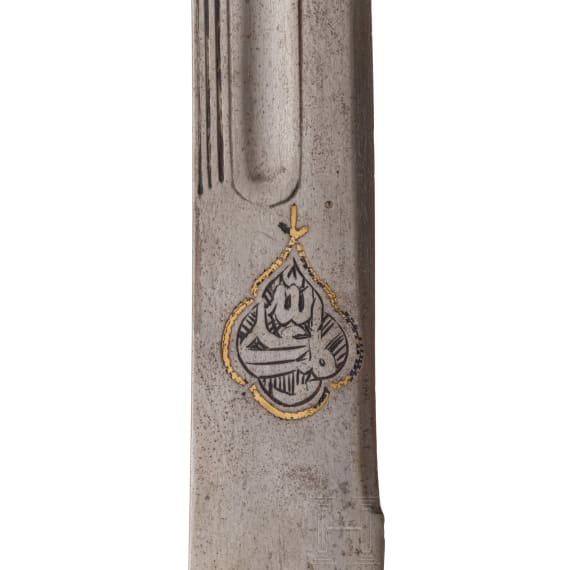 Silbermontierter Shamshir, osmanisch, um 1830