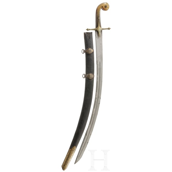Shamshir mit &auml;lterer persischer Klinge um 1650, osmanisch, 19. Jhdt.