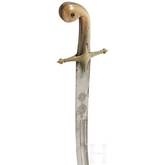 Shamshir mit &auml;lterer persischer Klinge um 1650, osmanisch, 19. Jhdt.