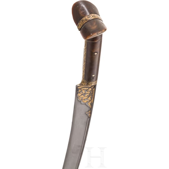 Bedeutender Luxus-Yatagan mit Wootz-Klinge, osmanisch, Ende 18. Jhdt.