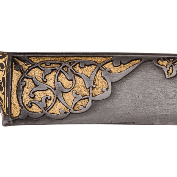 Bedeutender Luxus-Yatagan mit Wootz-Klinge, osmanisch, Ende 18. Jhdt.