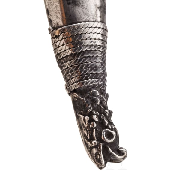 Silbermontierter Kandshar mit Wootz-Klinge, osmanisch, um 1800