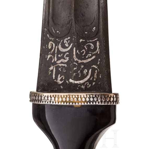 Silbermontierter Kandshar mit Wootz-Klinge, osmanisch, um 1800
