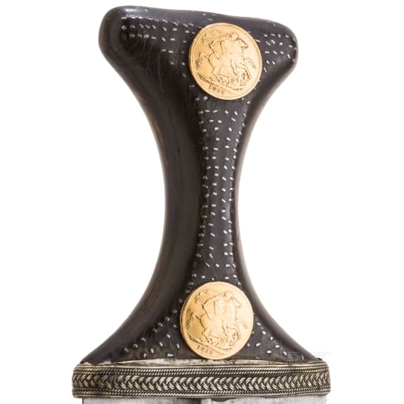 Gold- und silbermontierte Djambia, Jemen, 20. Jhdt.