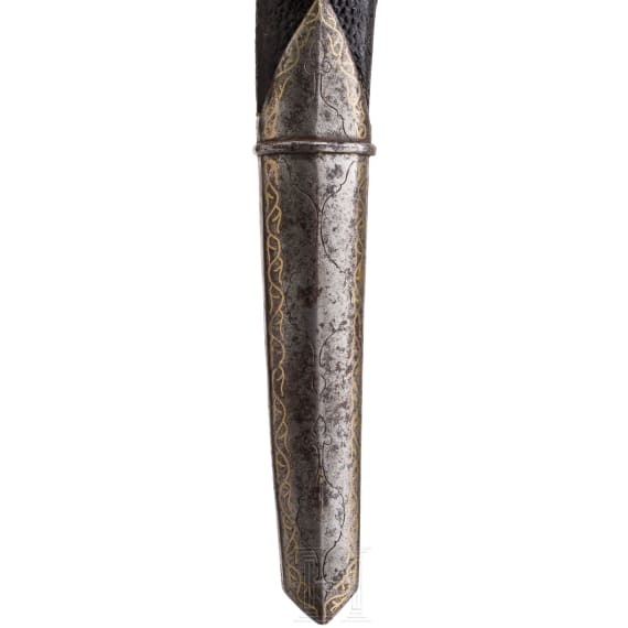 Shamshir mit reich gravierter Klinge, Persien, 19. Jhdt.