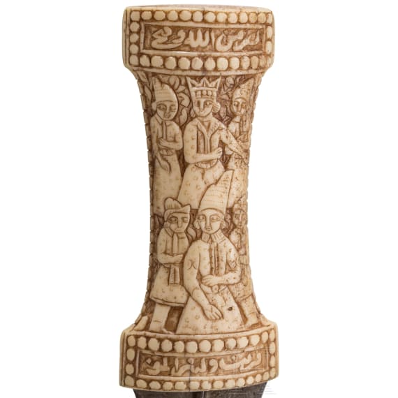 Kandschar mit Griff aus Walrosselfenbein, Persien, um 1800