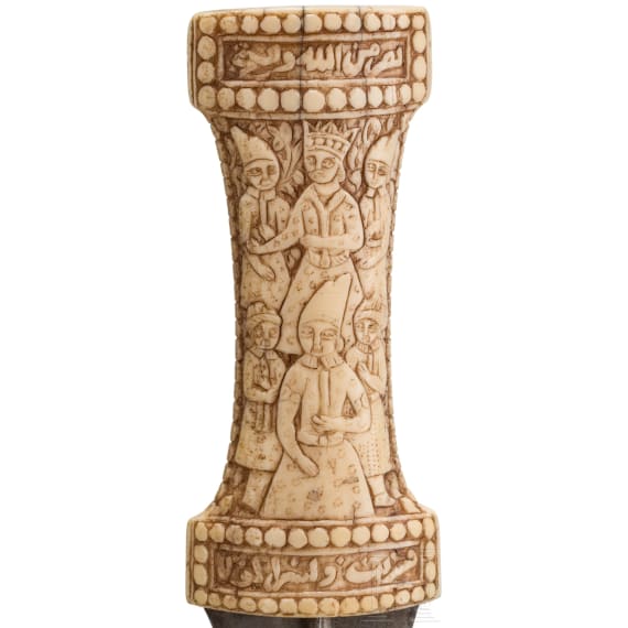 Kandschar mit Griff aus Walrosselfenbein, Persien, um 1800