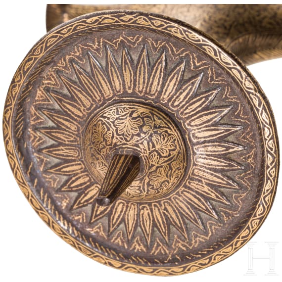 Bedeutende goldtauschierte Tegha, Indien, 1. H&auml;lfte 19. Jhdt.