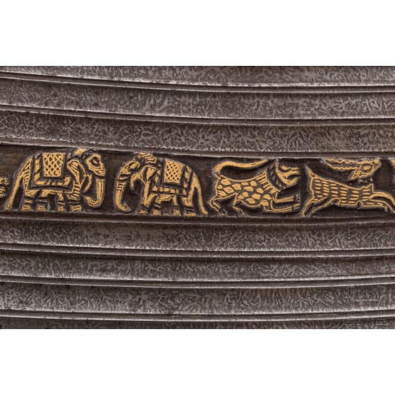 Bedeutende goldtauschierte Tegha, Indien, 1. H&auml;lfte 19. Jhdt.