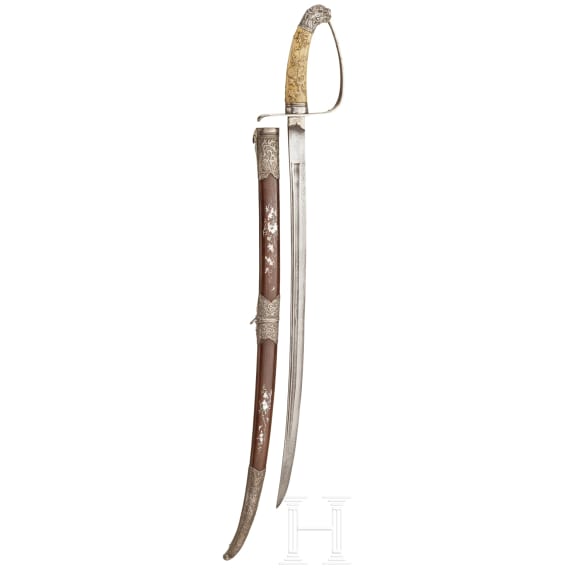 Silbermontierter S&auml;bel, Vietnam, 19. Jhdt.