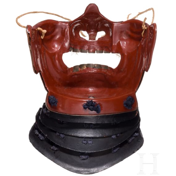 16-Platten-Suji-Kabuto mit Nara Mempo, Japan, sp&auml;te Edo-Periode